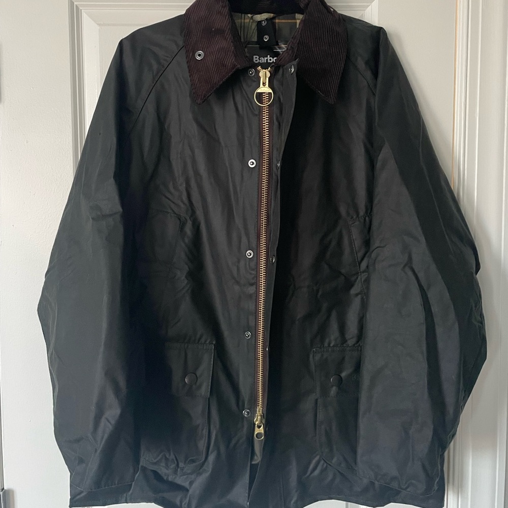 NWT Barbour Bedale Wax Jacket in Sage Size 42